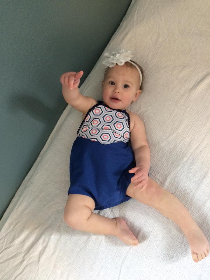 Gemstone Romper PDF Pattern Baby NB-2T