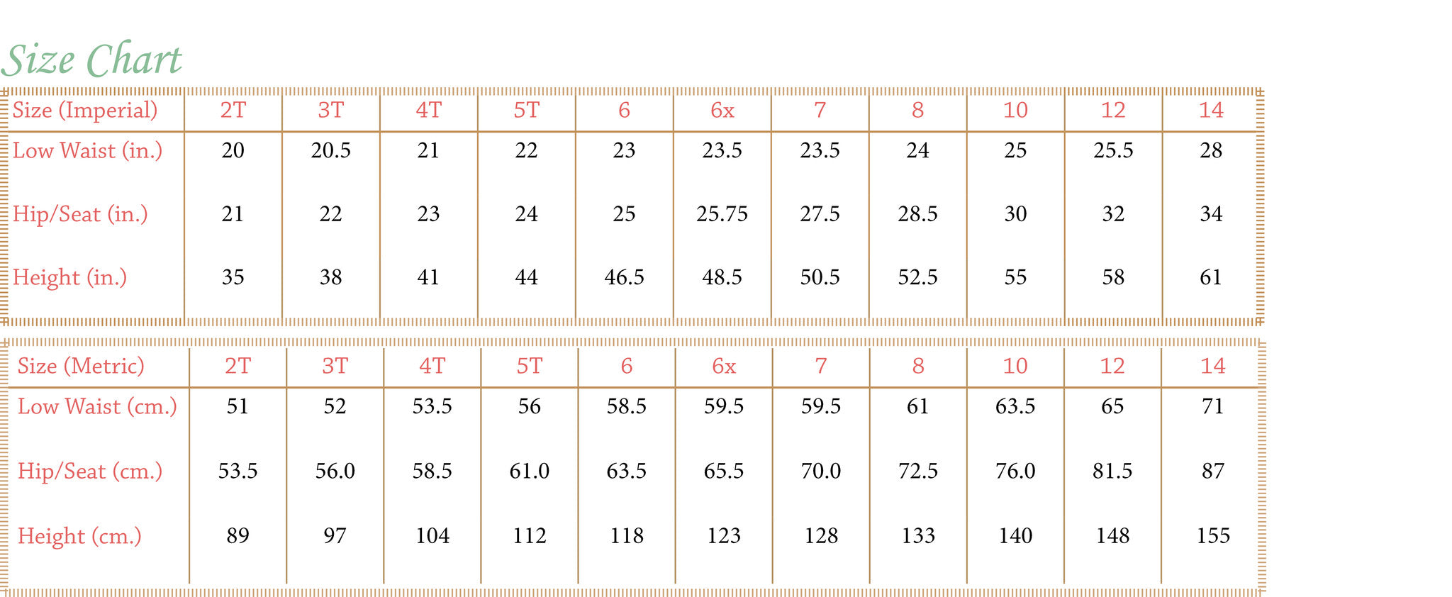 Festival Skirt Pattern 2T-14yrs